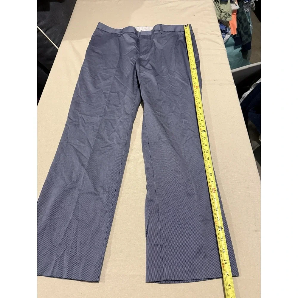 Bonobos Friday Men's Straight-Leg Pants‎ Stretch Chino Blue Tonal Stripe 36x30